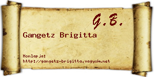 Gangetz Brigitta névjegykártya